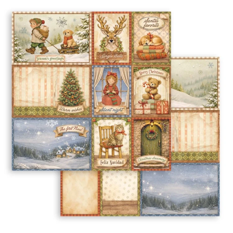 Stamperia – Silent Night paperilajitelma 20 x 20 cm - Image 11