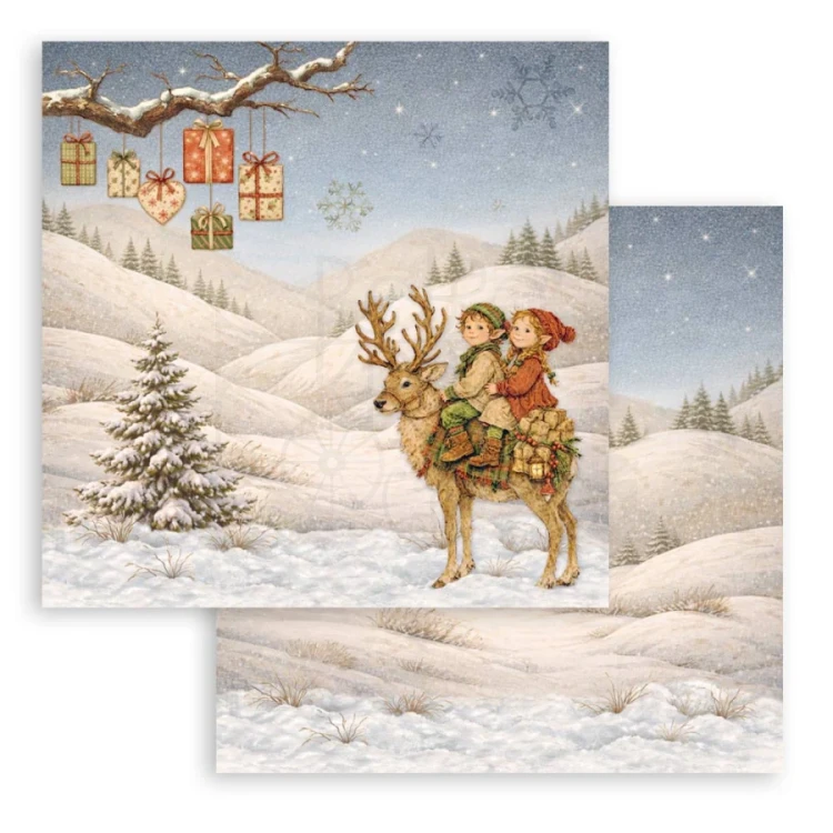 Stamperia – Silent Night paperilajitelma 20 x 20 cm - Image 4