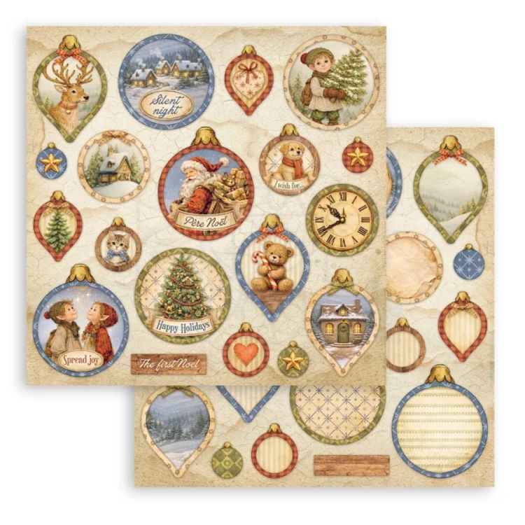 Stamperia – Silent Night paperilajitelma 20 x 20 cm - Image 9