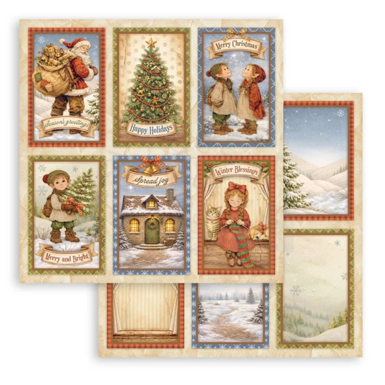 Stamperia – Silent Night paperilajitelma 20 x 20 cm - Image 10