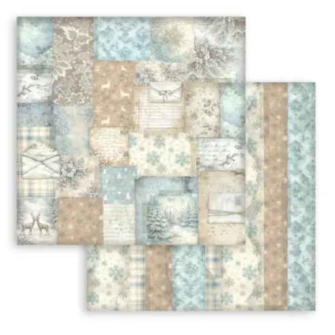 Stamperia White Christmas Backgrounds paperilajitelma1