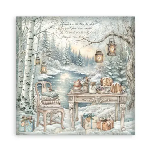 Stamperia White Christmas Maxi paperilajitelma1