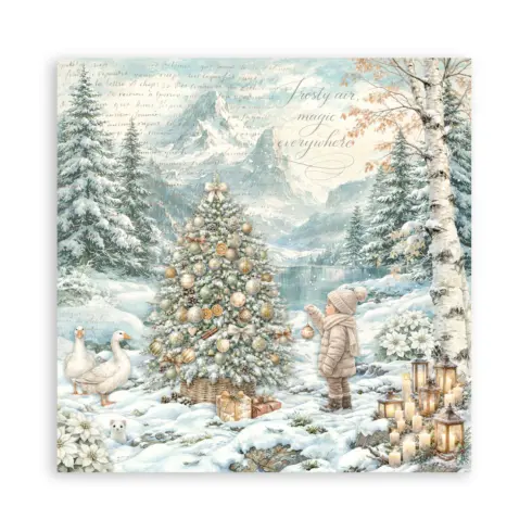 Stamperia White Christmas Maxi paperilajitelma11