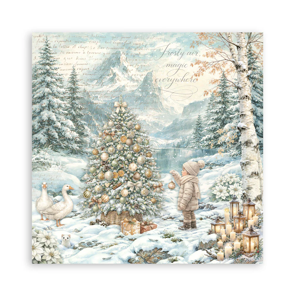 Stamperia – White Christmas Maxi paperilajitelma 20 x 20 cm - Image 7