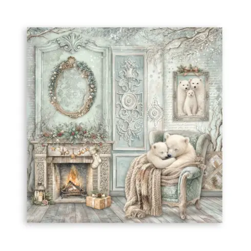 Stamperia White Christmas Maxi paperilajitelma13