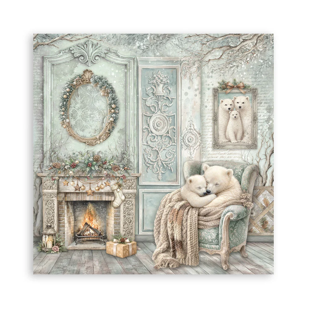 Stamperia – White Christmas Maxi paperilajitelma 20 x 20 cm - Image 6