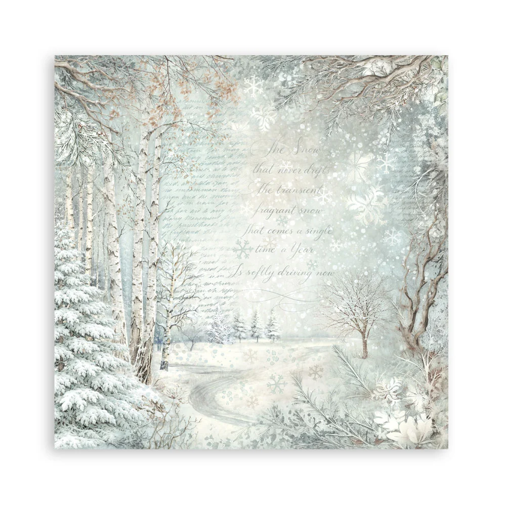 Stamperia – White Christmas Maxi paperilajitelma 20 x 20 cm - Image 11