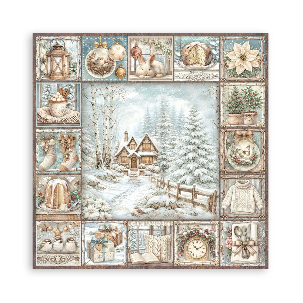 Stamperia – White Christmas Maxi paperilajitelma 20 x 20 cm - Image 8