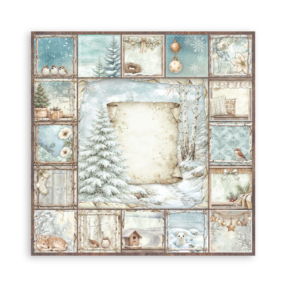 Stamperia – White Christmas Maxi paperilajitelma 20 x 20 cm - Image 9