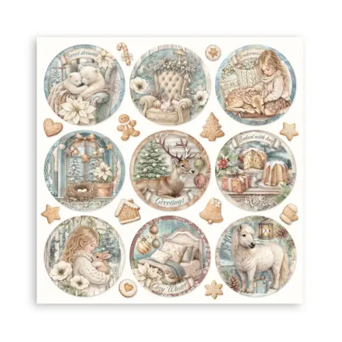 Stamperia White Christmas Maxi paperilajitelma19