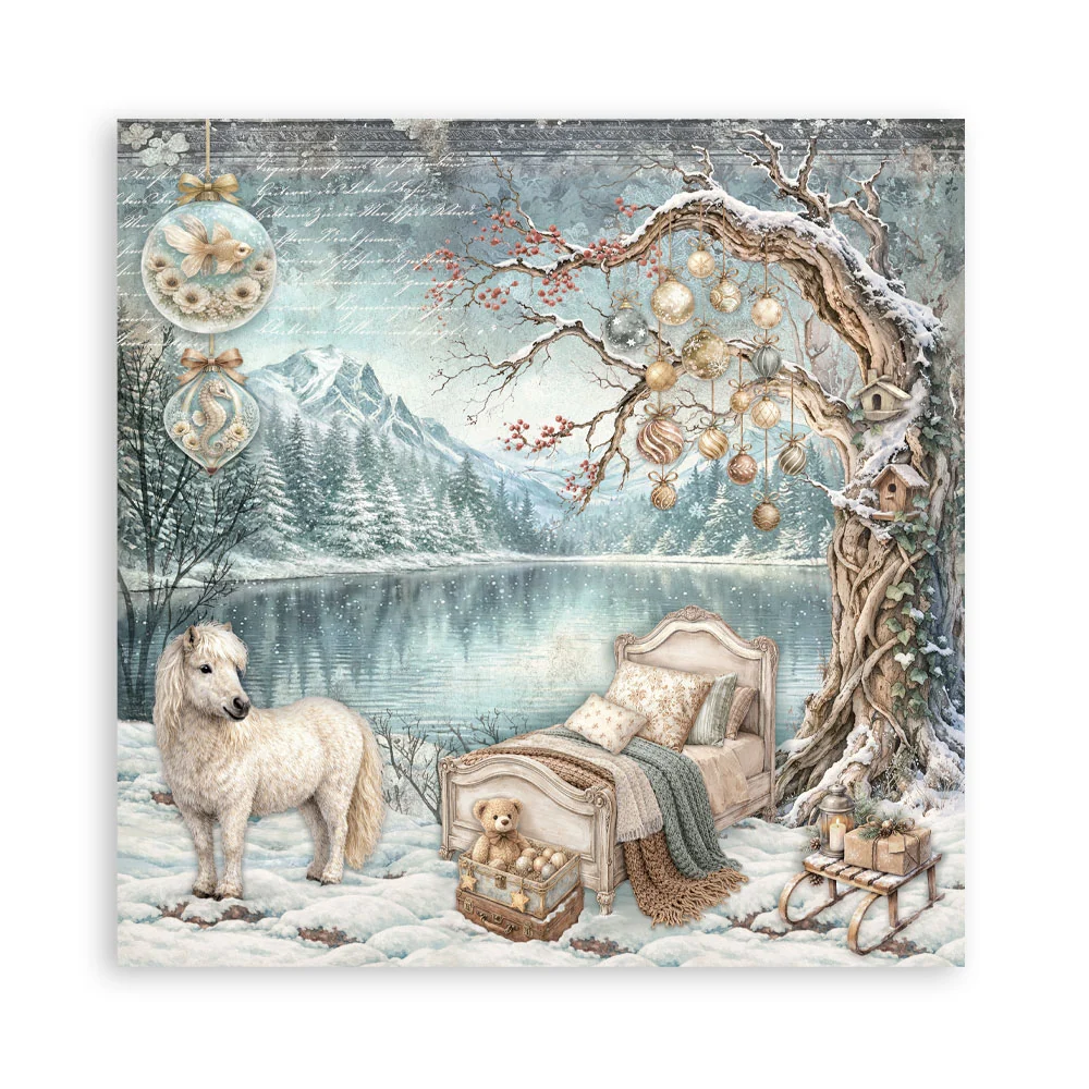 Stamperia – White Christmas Maxi paperilajitelma 20 x 20 cm - Image 3