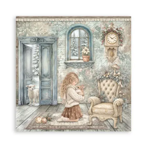 Stamperia White Christmas Maxi paperilajitelma7