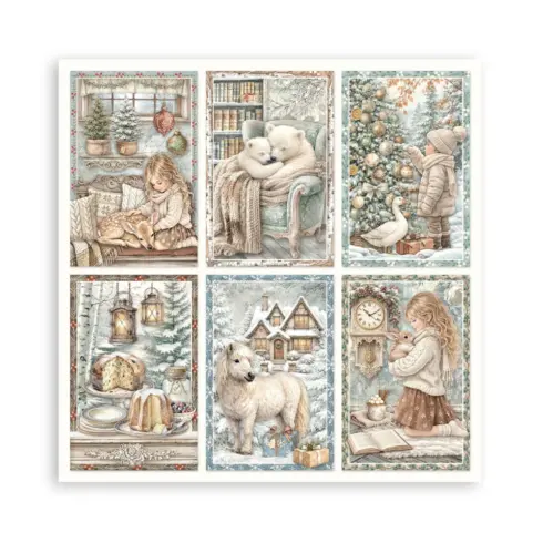 Stamperia White Christmas Maxi paperilajitelma9