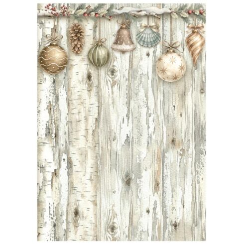 Stamperia White Christmas Mini Rice Paper Backgrounds riisipaperi 8 kpl A6 4