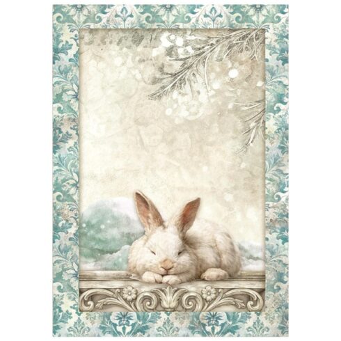 Stamperia White Christmas Mini Rice Paper riisipaperi 8 kpl A6 2