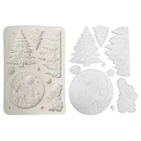 Stamperia White Christmas Winter Landscape Silicon Mould muotti