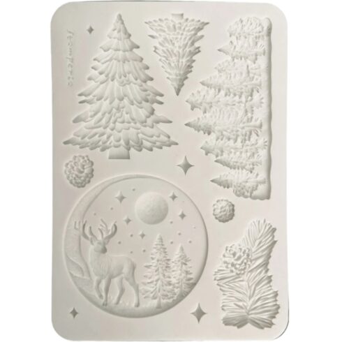 Stamperia White Christmas Winter Landscape Silicon Mould muotti A5