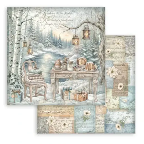Stamperia White Christmas paperilajitelma1
