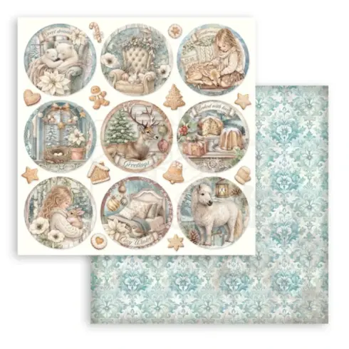 Stamperia White Christmas paperilajitelma10