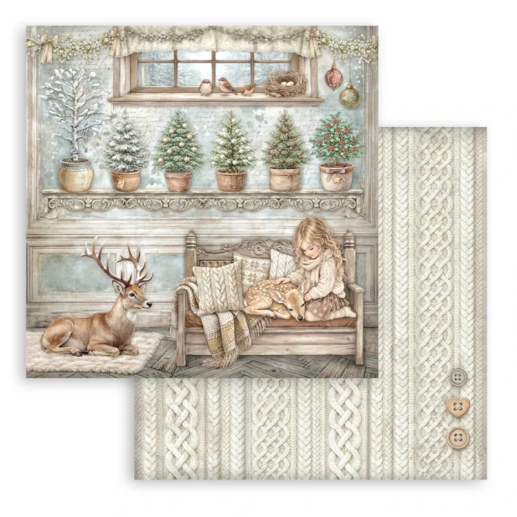 Stamperia – White Christmas paperilajitelma 20 x 20 cm - Image 4