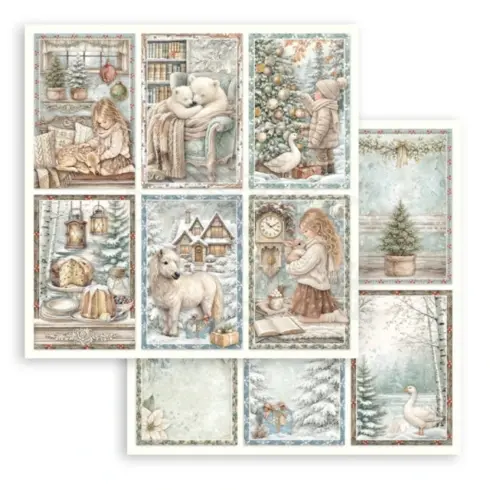 Stamperia White Christmas paperilajitelma5