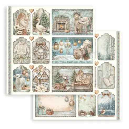 Stamperia White Christmas paperilajitelma9