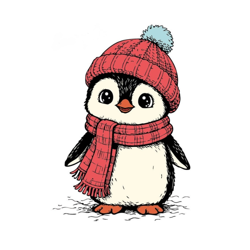 Studio Light Coloring Clear Stamp – Elvis penguin leimasin - Image 3