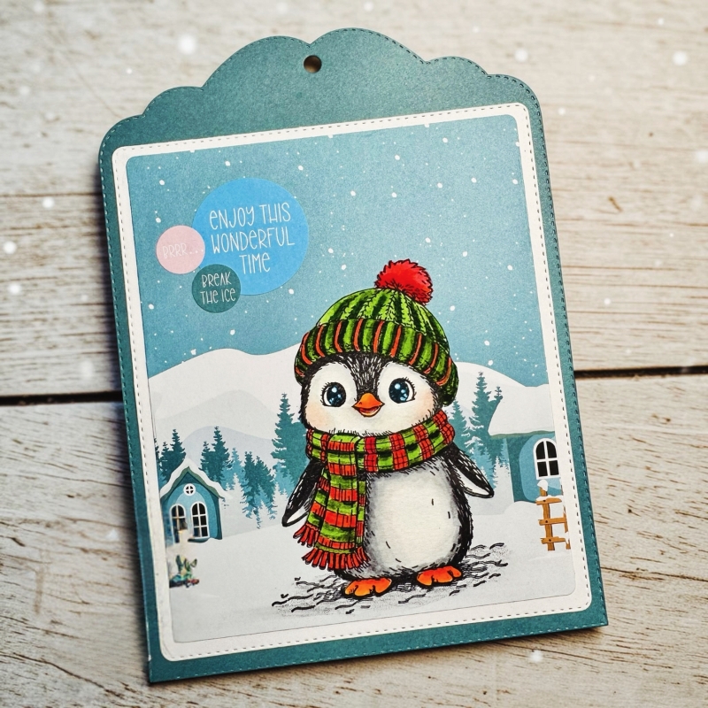 Studio Light Coloring Clear Stamp – Elvis penguin leimasin - Image 2
