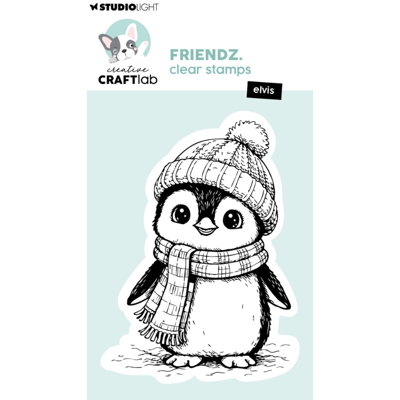 Studio Light Coloring Clear Stamp – Elvis penguin leimasin