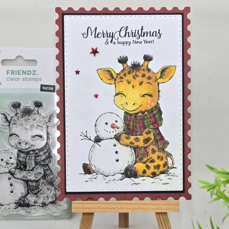 Studio Light Coloring Clear Stamp – Lucas giraffe leimasin - Image 2