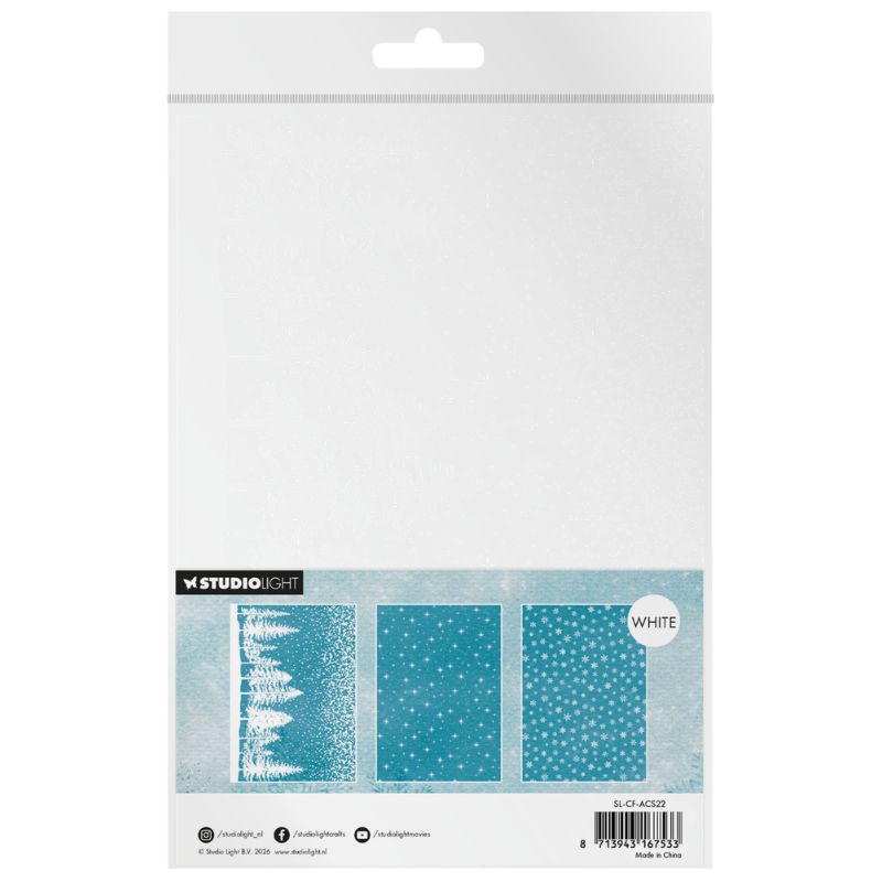 Studio Light kalvo – Printed Acetate Sheets Christmas Forest Snow & Landscape A5 (6kpl) - Image 3