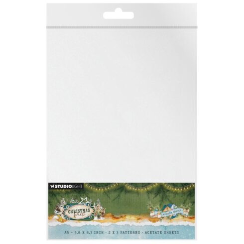Studio Light kalvo – Printed Acetate Sheets Christmas Forest Snow & Landscape A5 (6kpl)