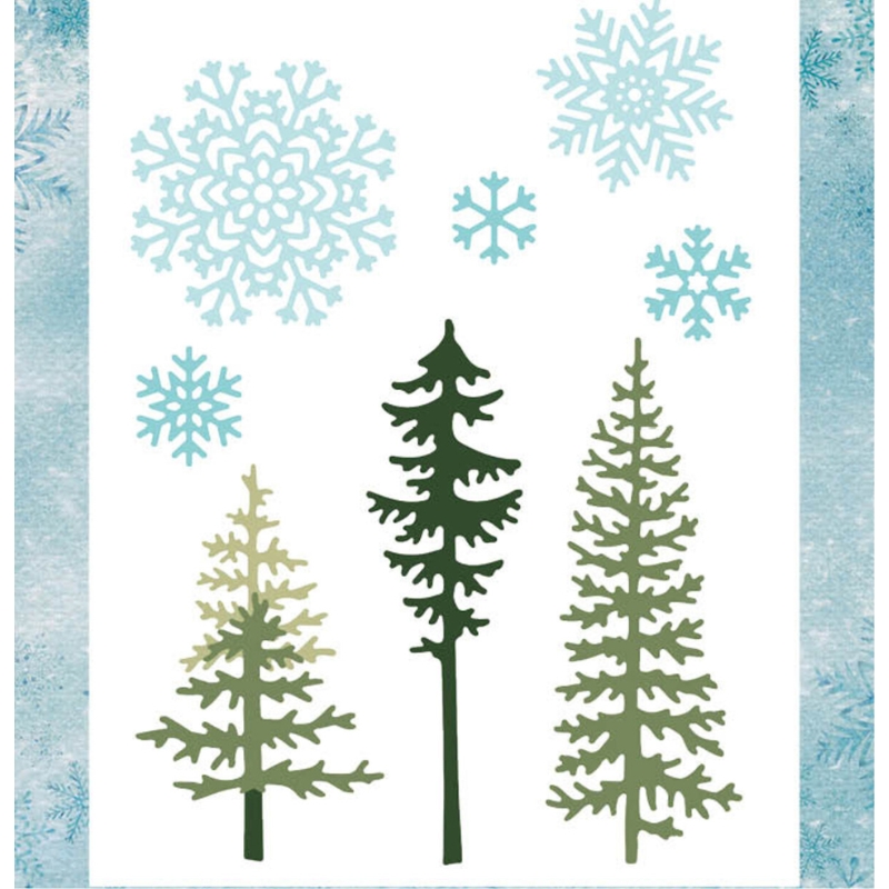 Studio Light stanssi – Christmas Forest TREES & SNOW - Image 2