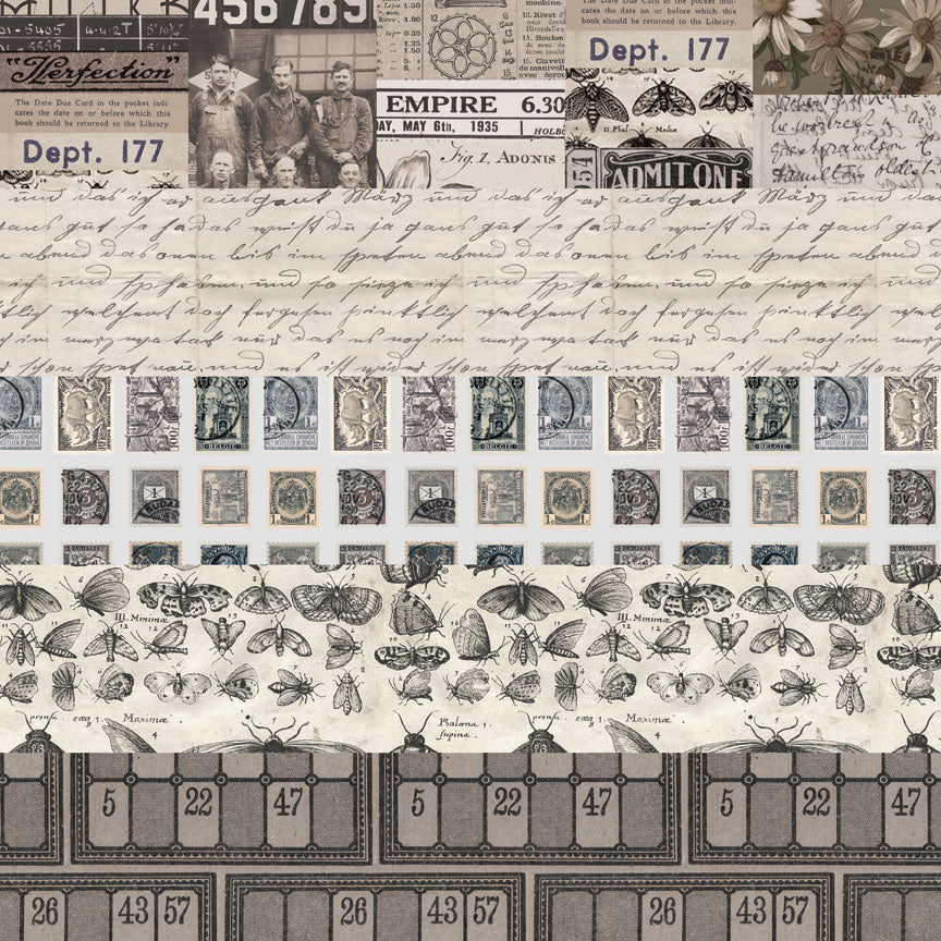 Tim Holtz Idea-ology – Palette Collection Charcoal paperilajitelma 20 x 20 cm - Image 13