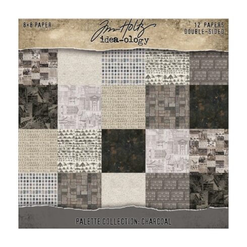 Tim Holtz Idea-ology Palette Collection Charcoal paperilajitelma 20 x 20 cm