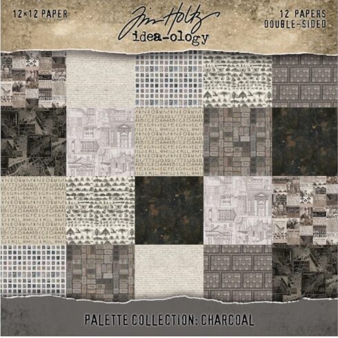 Tim Holtz Idea-ology Palette Collection Charcoal paperilajitelma 30 x 30 cm