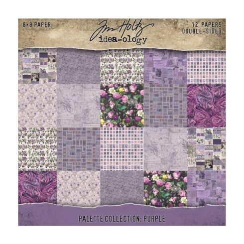 Tim Holtz Idea-ology Palette Collection Purple paperilajitelma 20 x 20 cm