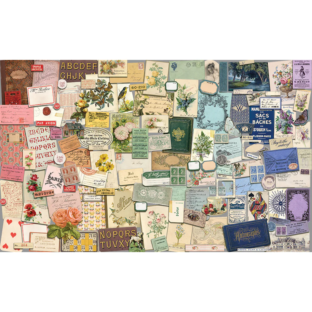 Tim Holtz Idea-ology – Palette Snippets Ephemera mini leikekuvat (136 kpl) - Image 3