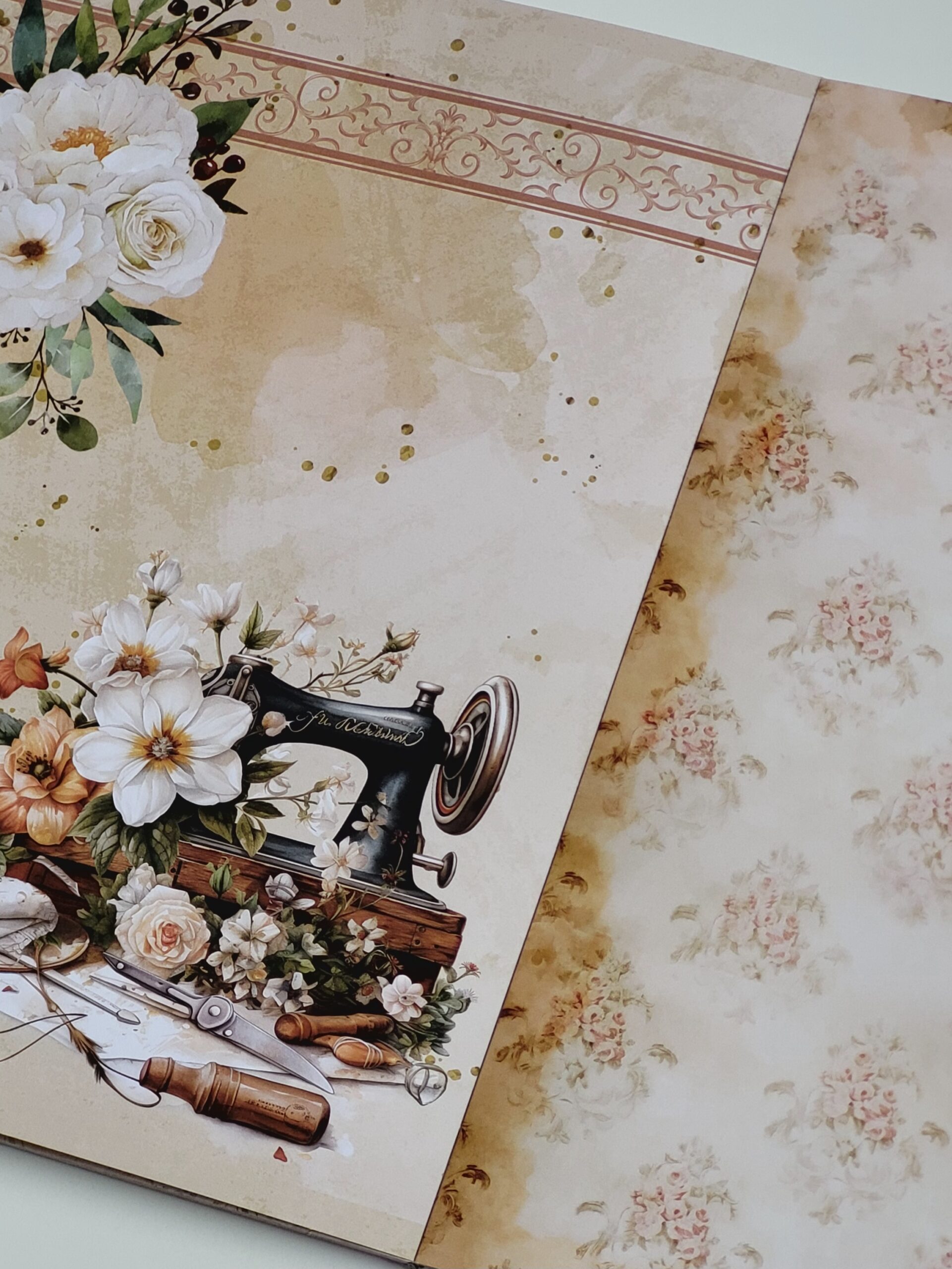 Papers For You – L'Atelier Junk Journal lehtiö (16 kpl) A4 - Image 5