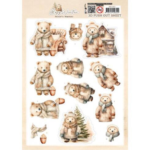 Berrie’s Beauties 3D-arkki Cosy Winter Cosy Bear
