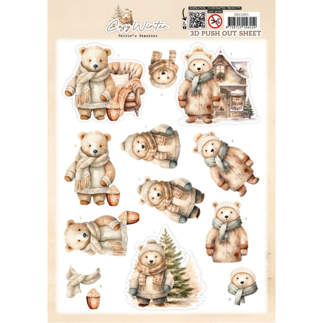 Berrie’s Beauties 3D-arkki Cosy Winter Cosy Bear