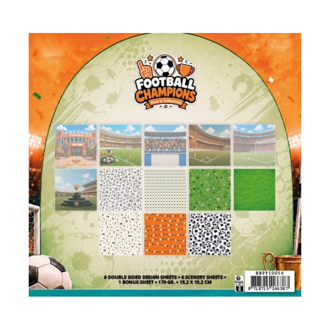Berrie’s Beauties Paper Pack Football Champions paperilehtiö 15 x 15 cm