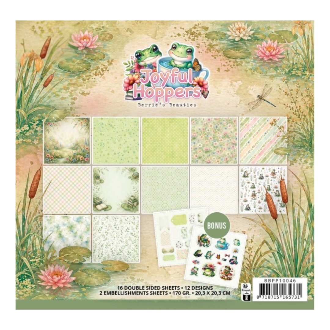 Berrie’s Beauties Paper Pack Joyful Hoppers paperilehtiö 20 x 20 cm