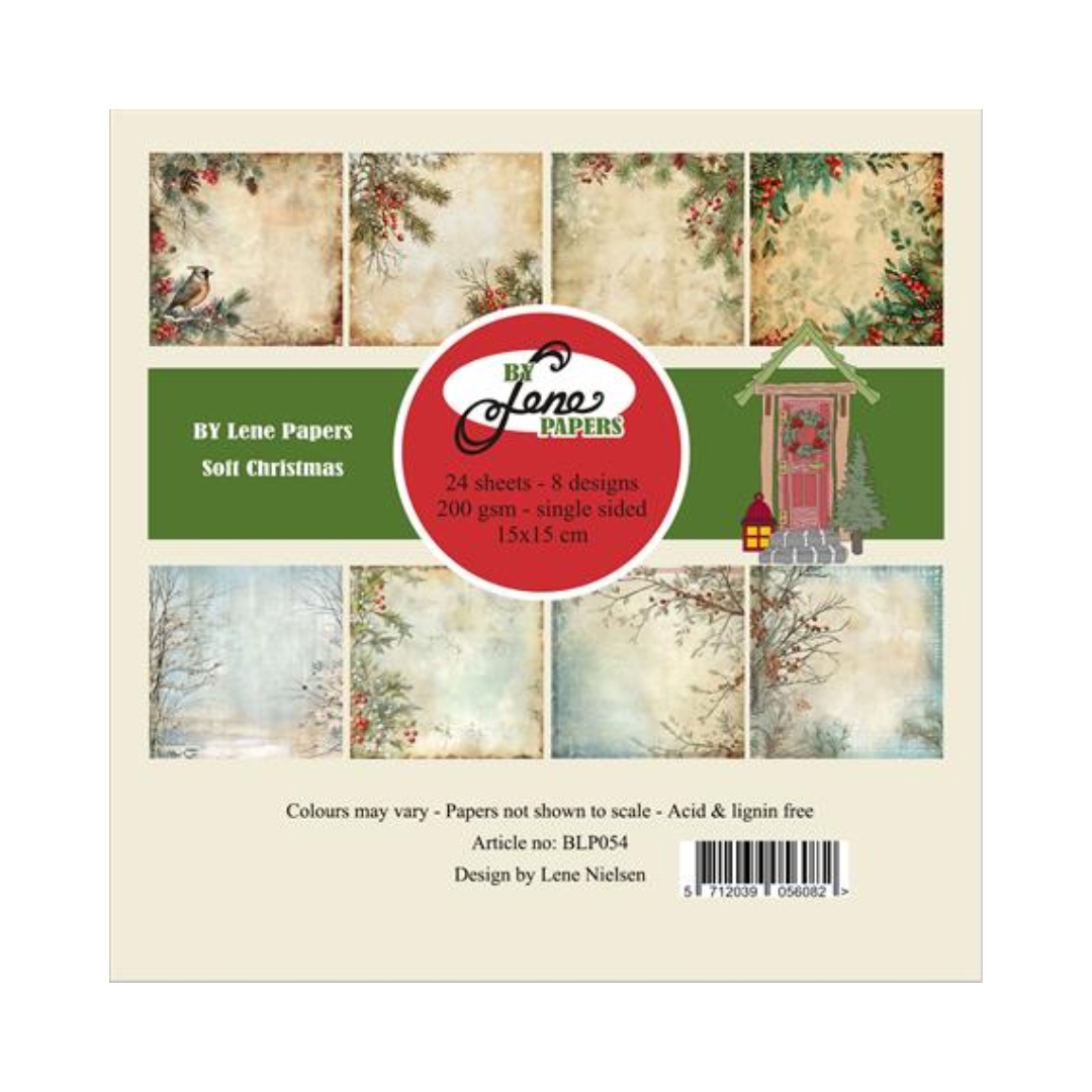 By Lene Papers – Soft Christmas paperilajitelma 15 x 15 cm