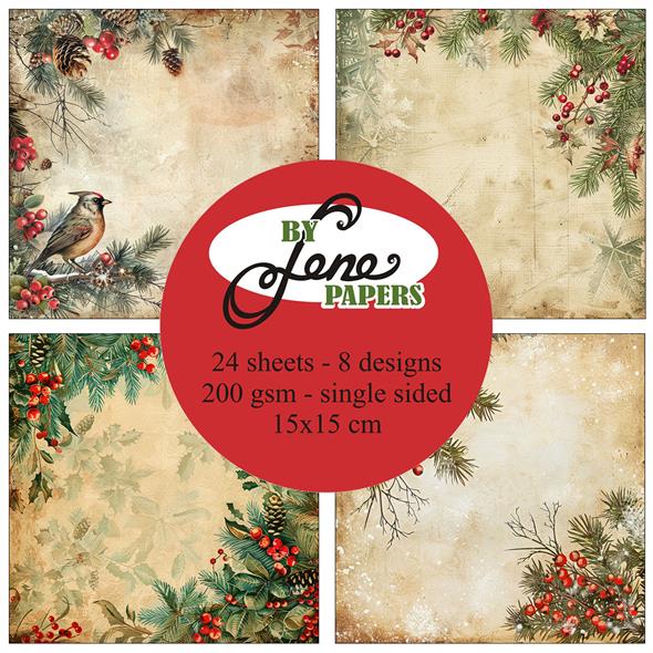 By Lene Papers – Soft Christmas paperilajitelma 15 x 15 cm - Image 2