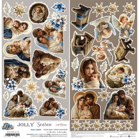 Craft O'Clock Jolly Season Holly Night Extras leikekuvat 15 x 30 cm