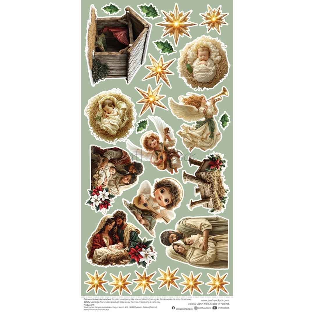 Craft O'Clock – Oh, Christmas Night! Silent Night Extras leikekuvat 15 x 30 cm (2 kpl) - Image 3