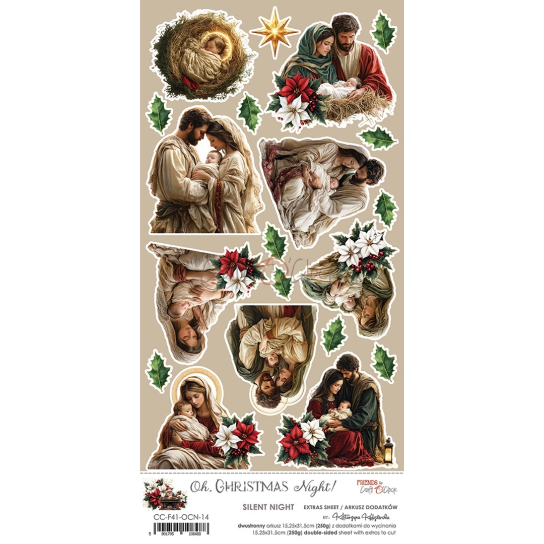 Craft O'Clock – Oh, Christmas Night! Silent Night Extras leikekuvat 15 x 30 cm (2 kpl) - Image 2