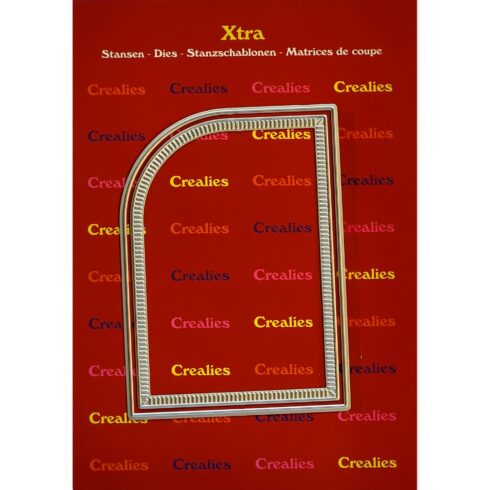Crealies stanssi ATC WITH ONE ROUNDED CORNER AND LITTLE STRIPES