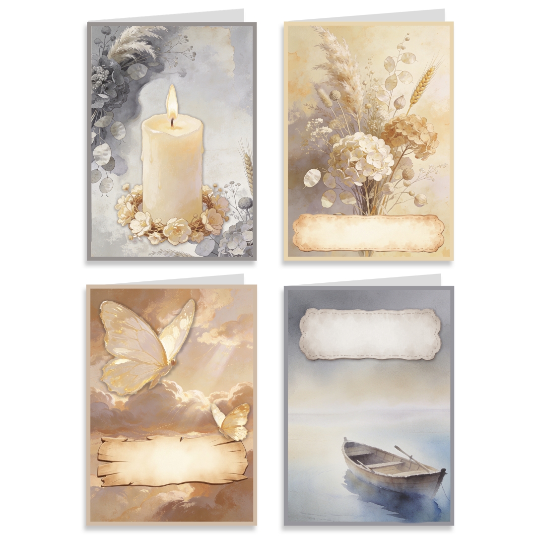 Creatief Art Card Making Kit In Loving Memory Korttipakkaus (4 kpl)